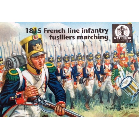 1815 French Line Infantry Fuseliers marching x 24 pieces Figure