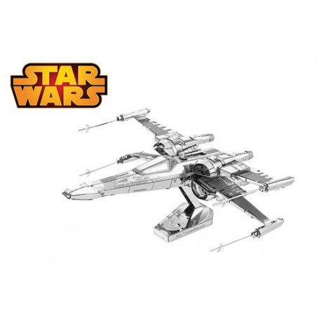 MetalEarth: STAR WARS (EP7) POE DAMERON'S X-WING FIGHTER 10.16x10.16x6.35cm, metal 3D model with 2 sheets, on card 12x17cm, 14+ 