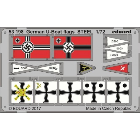 U-Boot U-IXC flags STEEL (designed to be used with Revell kits) 