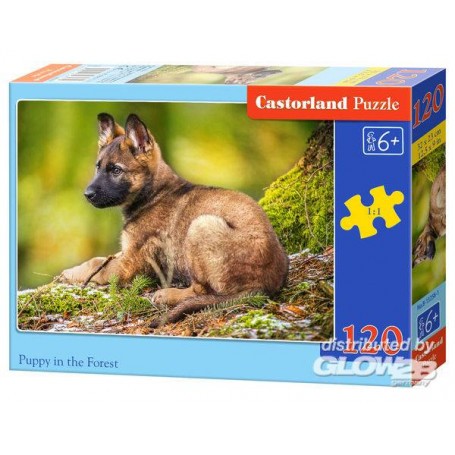 Puppy in the Forest, puzzle 120 pieces Jigsaw puzzle