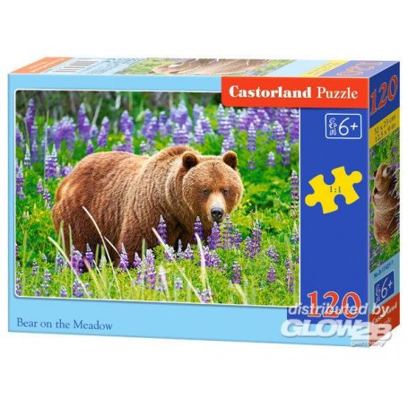 Bear an the Meadow, puzzle 120 pieces Jigsaw puzzle