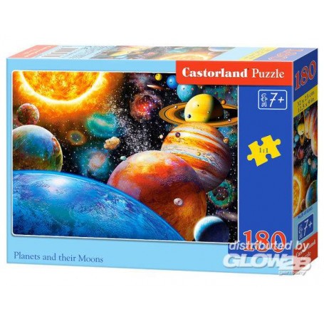 Planets and their Moons, puzzle 180 pieces Jigsaw puzzle