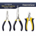 MetalEarth: 3-piece TOOL KIT for Metal 3D metal 3D model, contains a cutter, flat pliers and needle clamp, on card, 14+ 