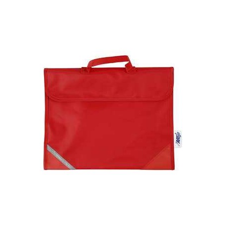 School Bag, size 36x29 cm, depth 9 cm, red, 1pc Textile