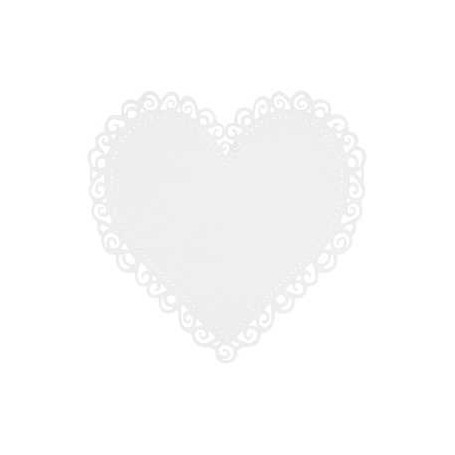 Heart, white, size 85x85 mm,  240 g, 10pcs Cards and envelopes