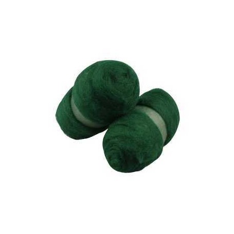 Carded Wool, green, 2x100g 