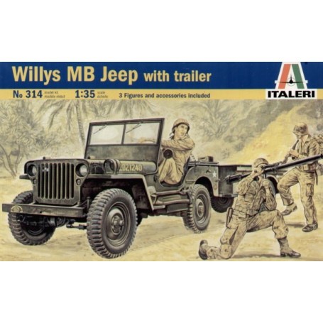 US Willy′s Jeep with Trailer Model kit