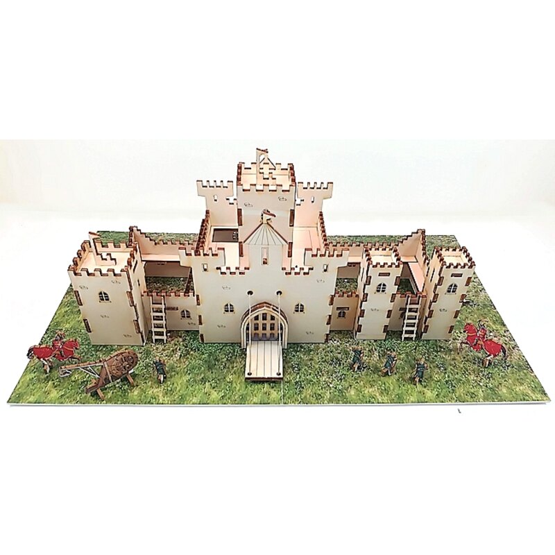 Medieval castle wooden kit 1:72 Architecture model kit