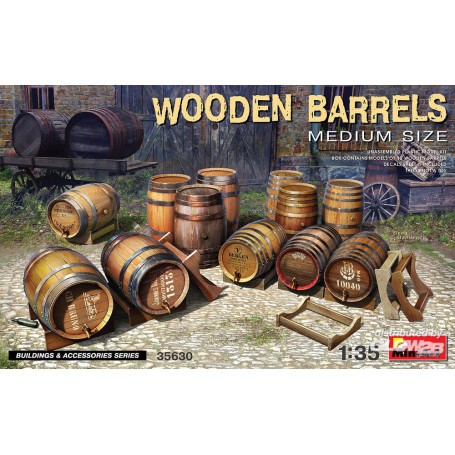 Wooden Barrels. Medium Size Figure