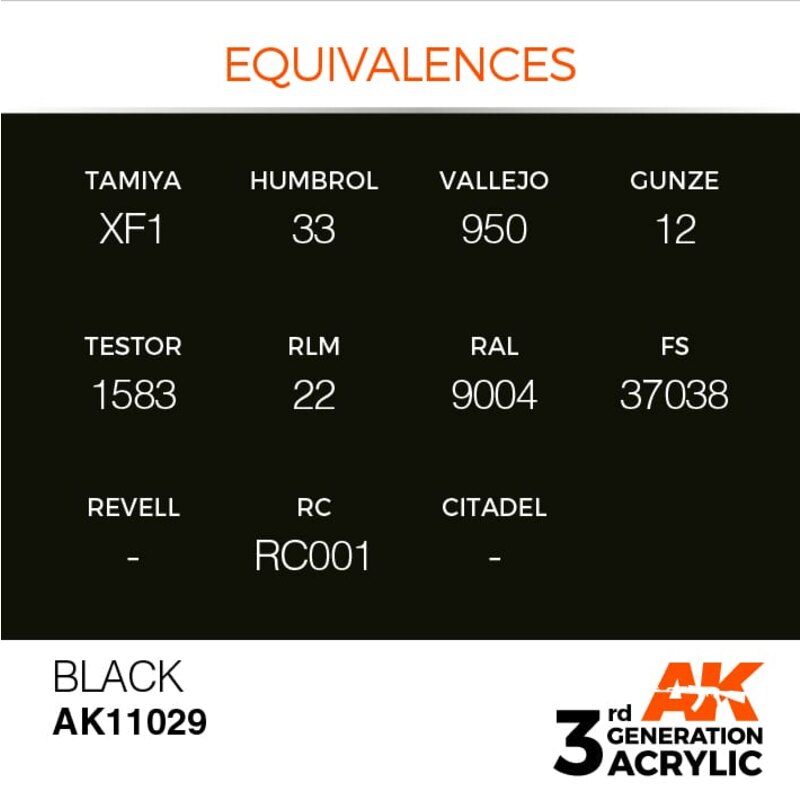 Black 17ml  AK Interactive