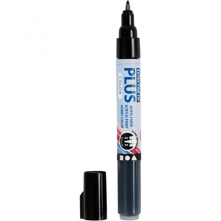Plus Color marker pen, black, L: 14.5 cm, line 0.7 mm, 1 pc, 5.5 ml 