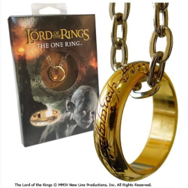 LOTR / The Hobbit replica Gold plated single ring Gollum box