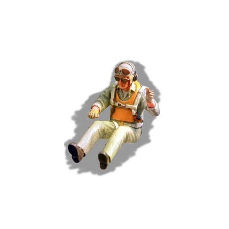 WWII USN fighter pilot seated in aircraft Figure