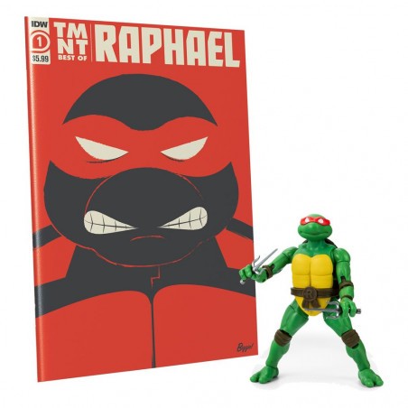 Teenage Mutant Ninja Turtles figure and comic book BST AXN x IDW Raphael Exclusive 13 cm Action Figure
