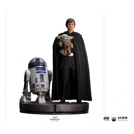 Star Wars The Mandalorian Legacy Replica 1/4 Figure Luke Skywalker, R2-D2 & Grogu 54 cm Statue