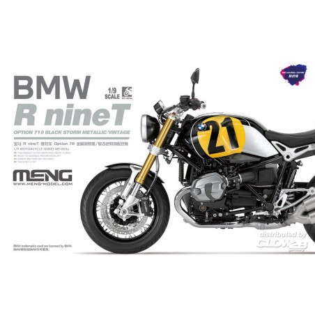 BMW R nineT Option 719 Black Storm Metallic/Vintage (Pre-colored Edition) Model kit