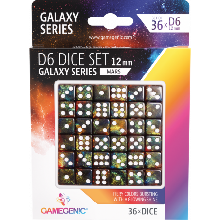 Galaxy Series -Mars- Set de 36 Dés de 6 - 12mm 