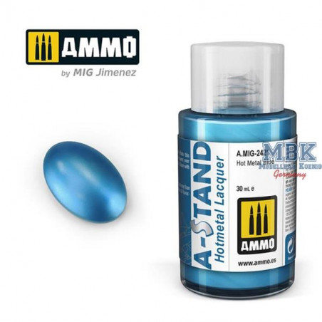 A-STAND Hot Metal Blue - 30ml Enamel Paint for air Model color