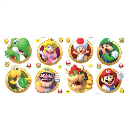 Nintendo Super Mario Character Medium Wall Stickers 20X20cm 