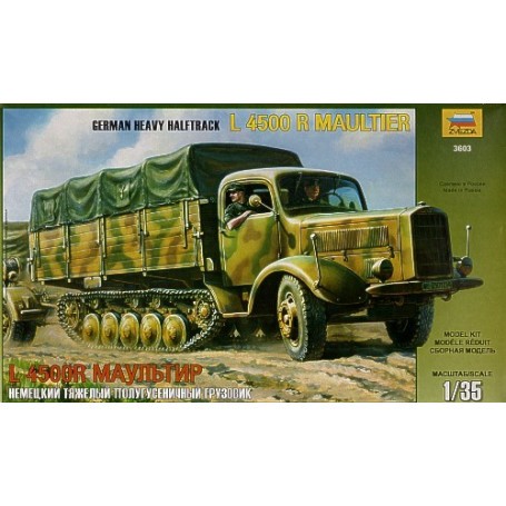 German Heavy Halftrack L 4500 R Maultier Model kit