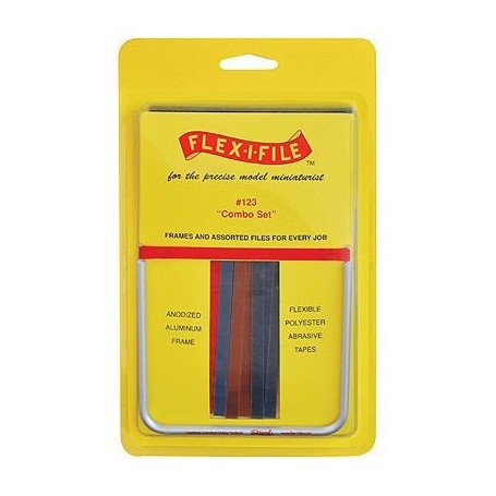 1 Anodized Aluminum Frame and 17 Assorted Abrasive Refill Tapes 