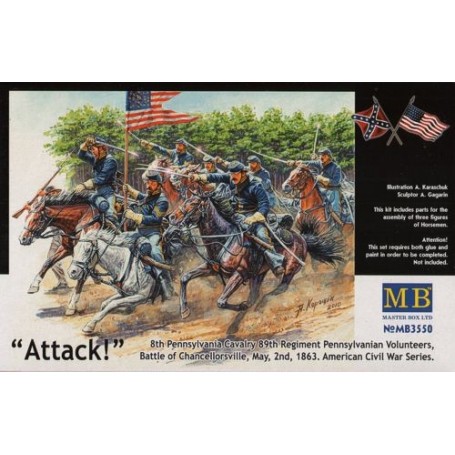 US Civil War Series: 
The Attack of the 8th Pennsylvania Cavalry Figure